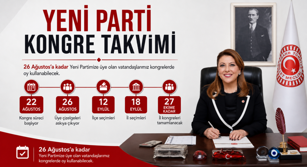 YENİ Parti’de Kongre Takvimi Başlıyor