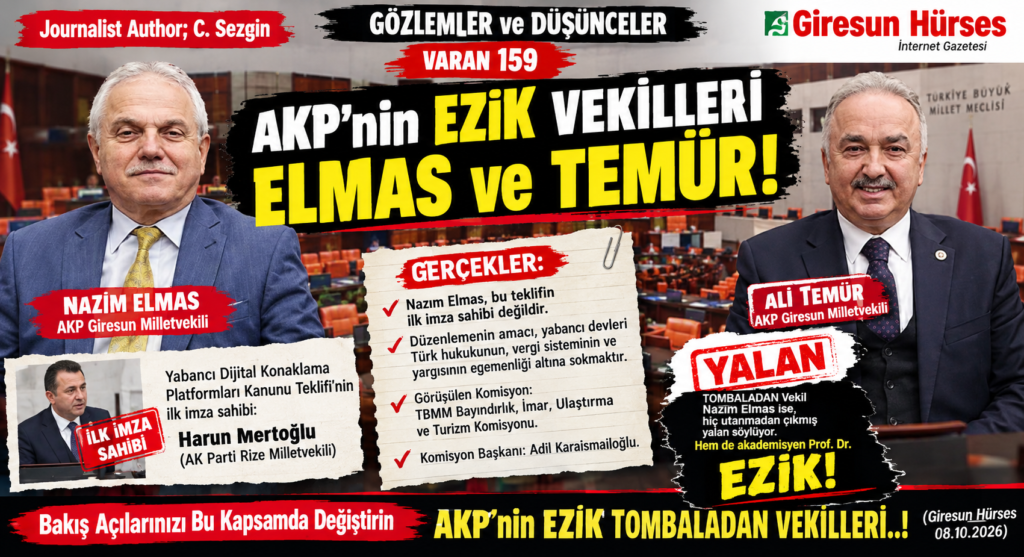 Tombaladan AKP Vekilleri Elmas ve Temür;  Giresun İçin Hangi Kanun Teklifini Verdiniz?